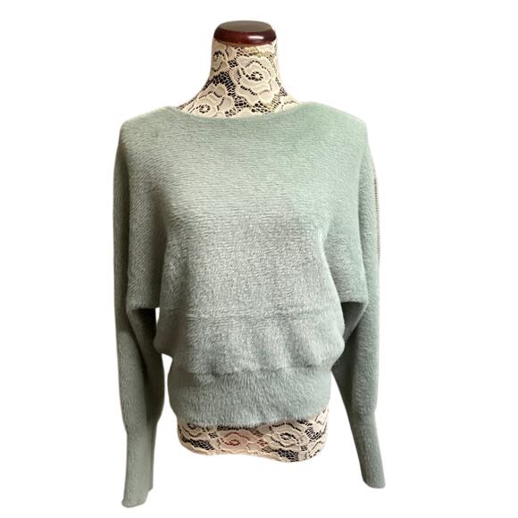 Joie Soft Knit Green Pullover Sweater Round Neck Long Sleeve Cozy size M - Picture 1 of 8